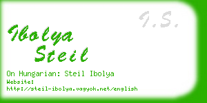 ibolya steil business card